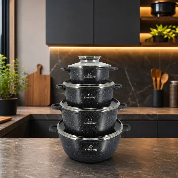 products.photoOf Klonberg Cast Aluminum Ceramic Non-Stick Cookware – Induction & Gas 8 Pcs KB-4022