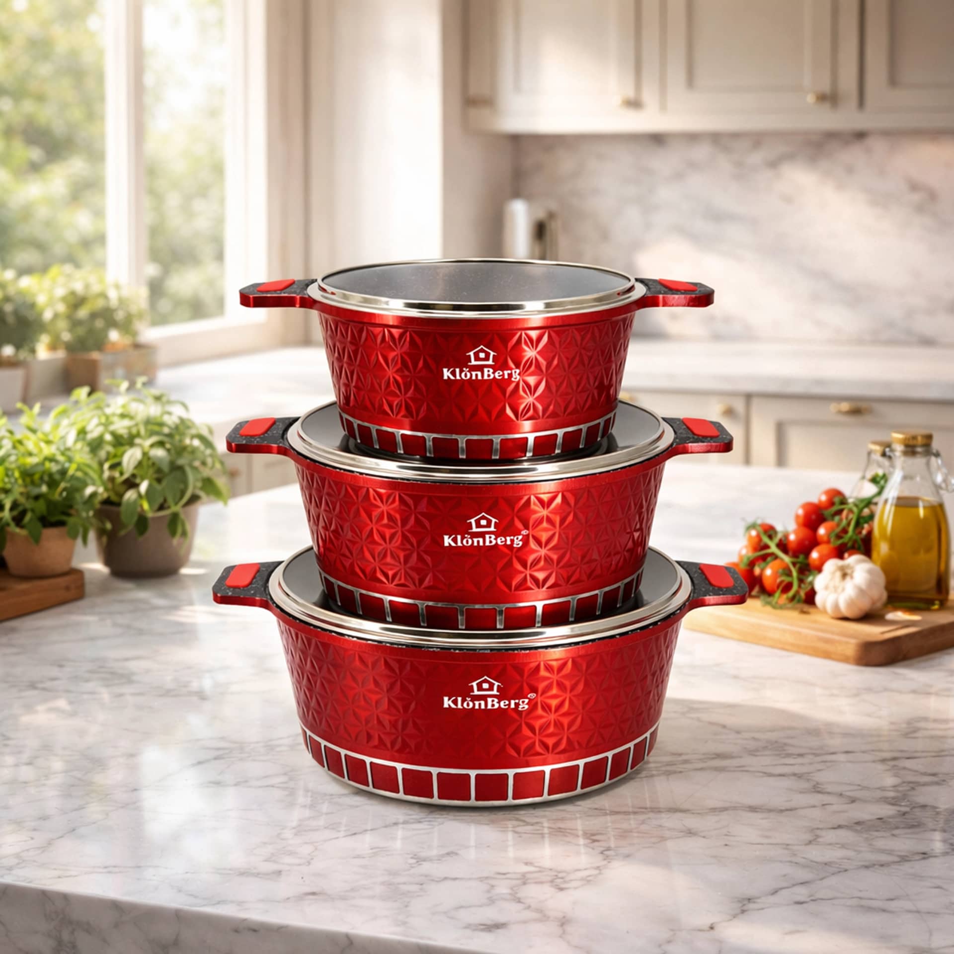 products.photoOf Комплект съдове за готвене 6 части KB-4208