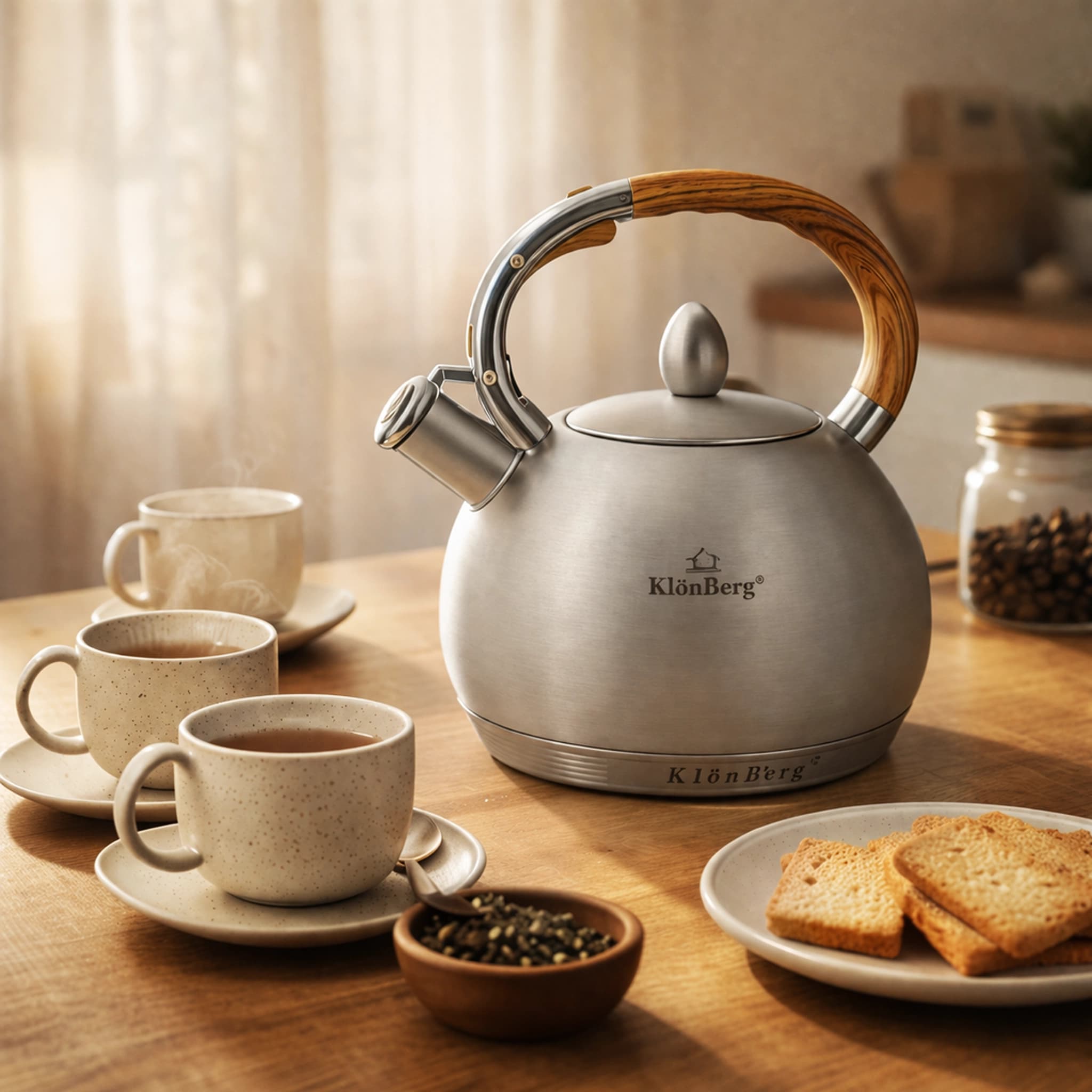 products.photoOf Whistling Kettle 3L Stainless Steel Gas and Induction KB-6639