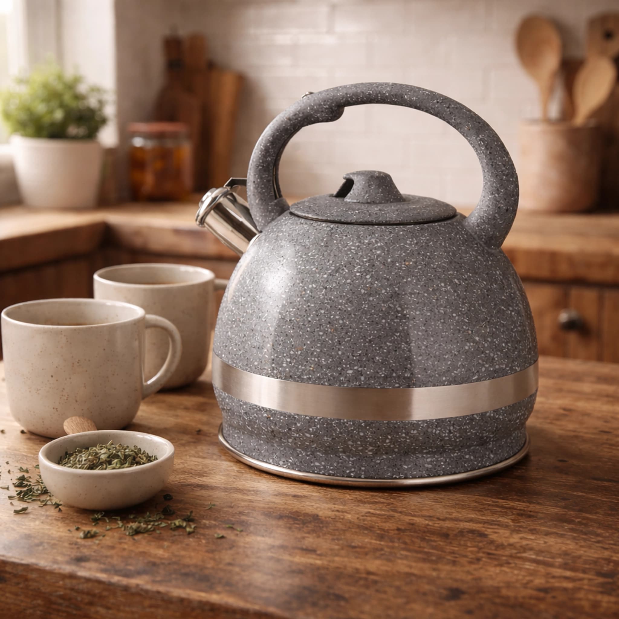 products.photoOf Whistling Kettle 3L Stainless Steel Grey for Induction KB-6621