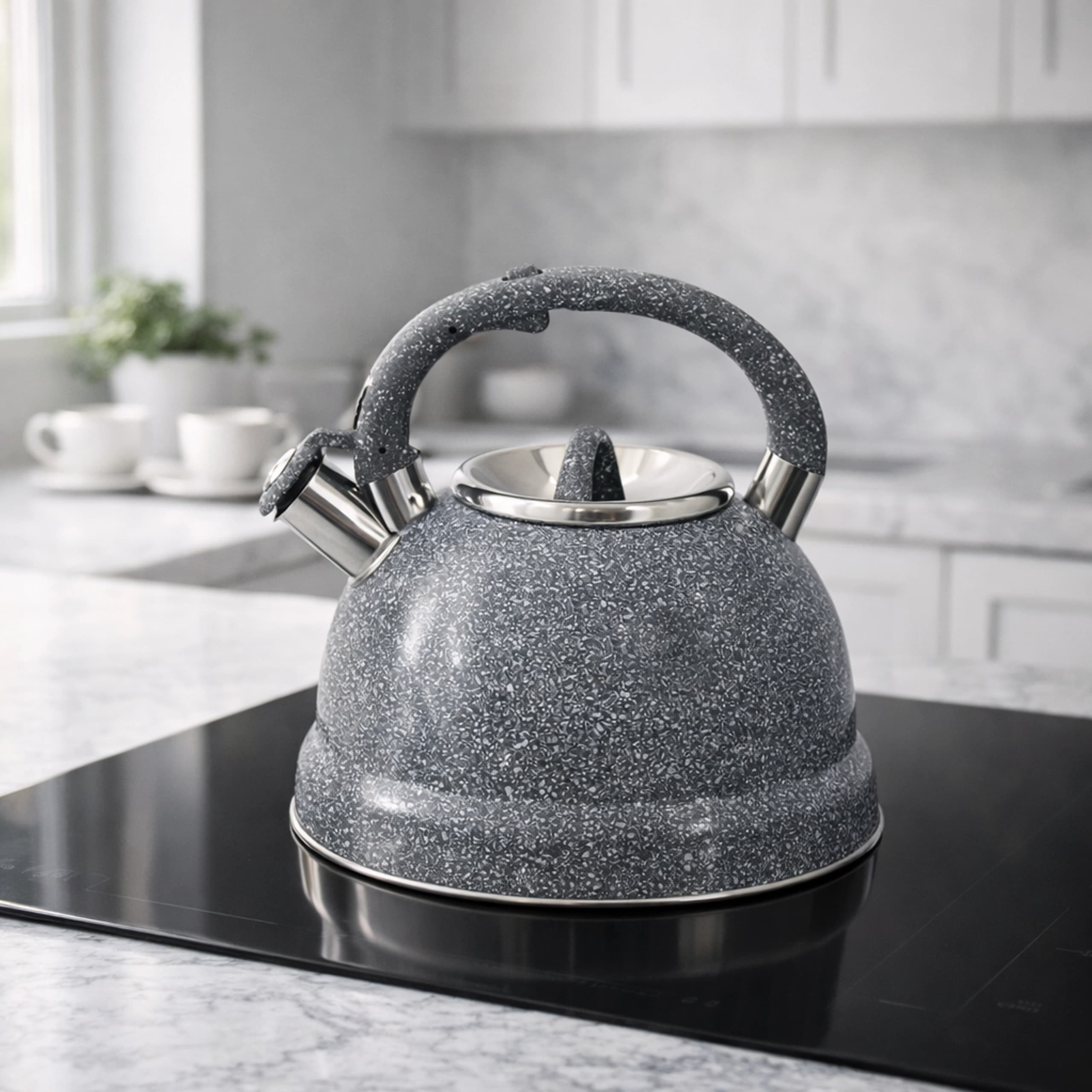 products.photoOf Whistling Kettle 3L Stainless Steel Granite Grey Induction KB-6609