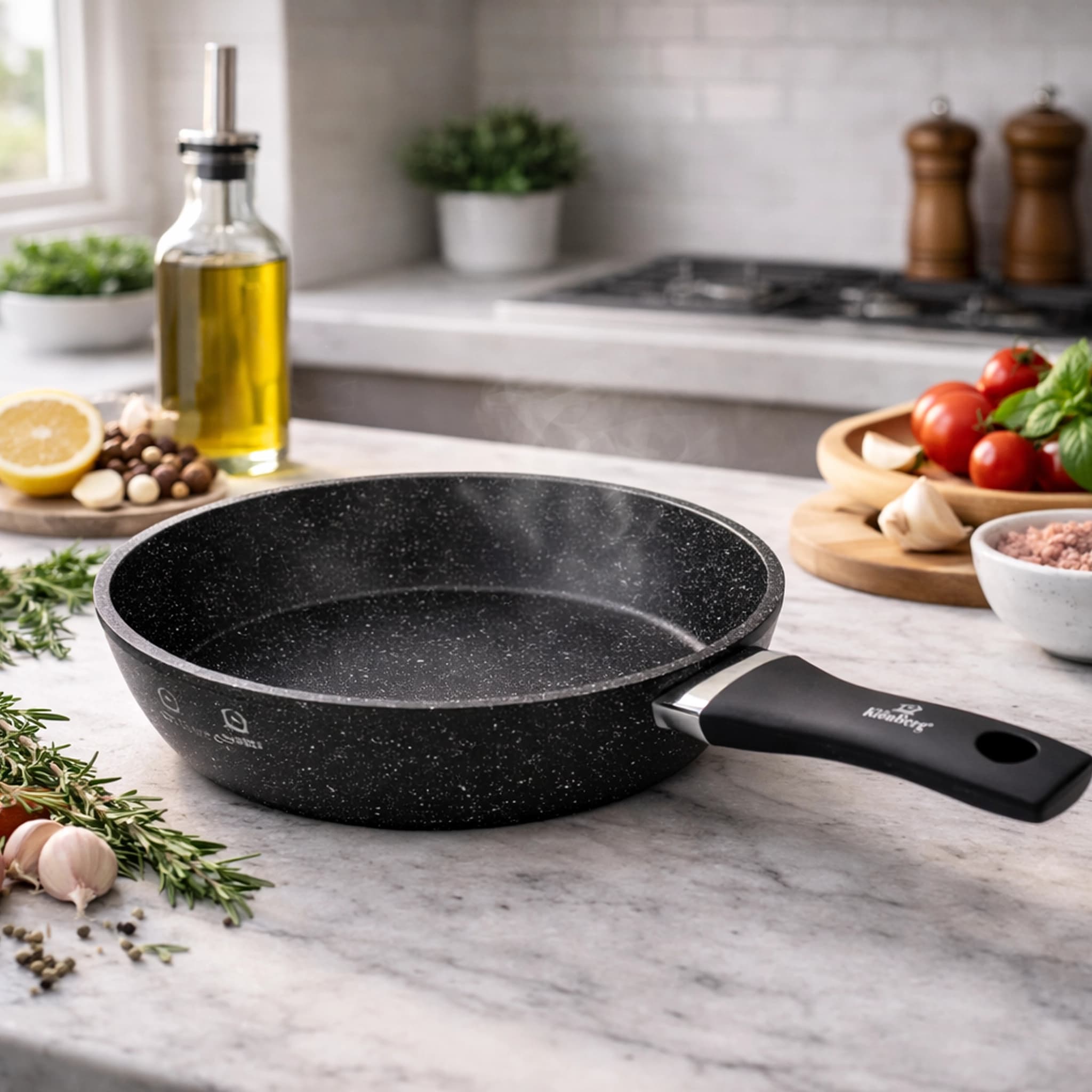 products.photoOf Non-Stick Frying Pan 16 Cm Marble coat Interior KB-8601