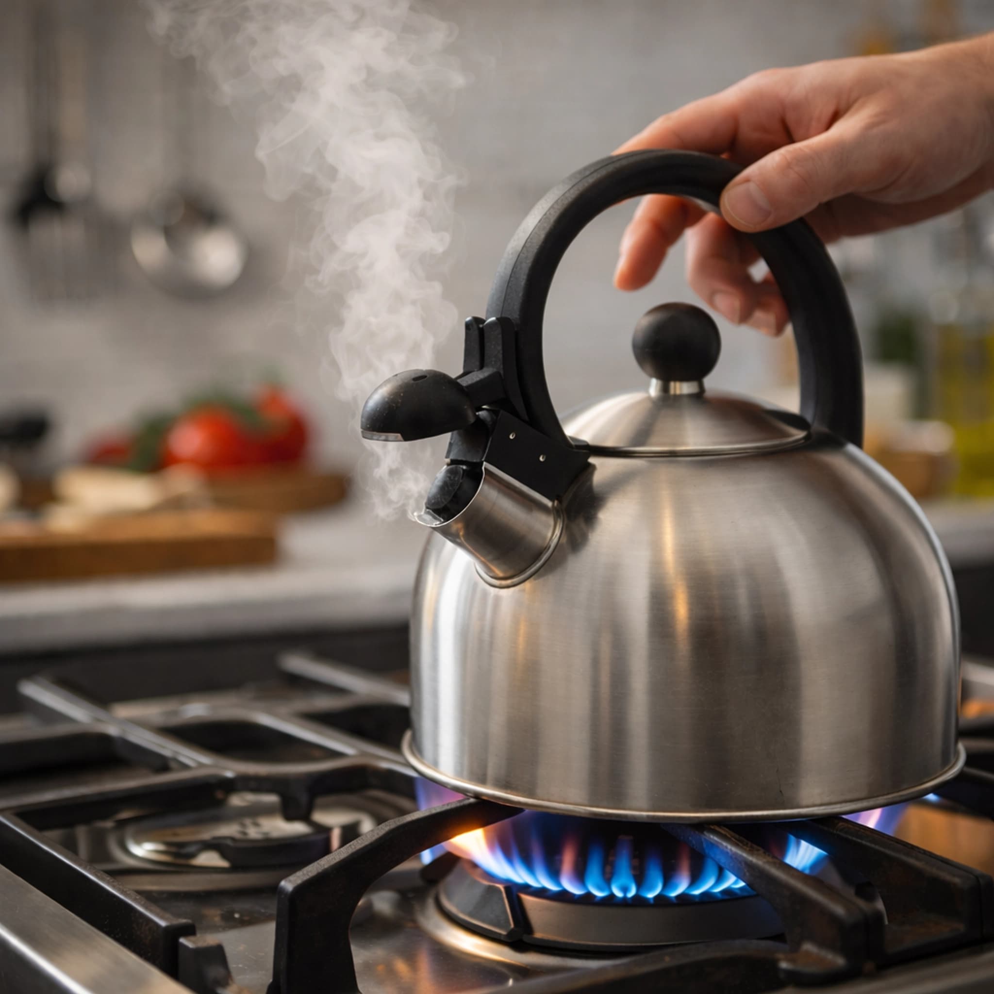 products.photoOf Stainless Steel Whistling Tea Kettle 1.5L Induction KB-1008 KlonBerg