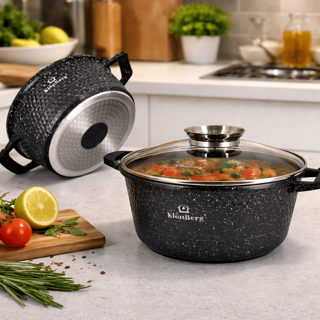 products.photoOf Cast Aluminium Cookware Set 6 PCS with Marble Non-Stick Coating KB-3824