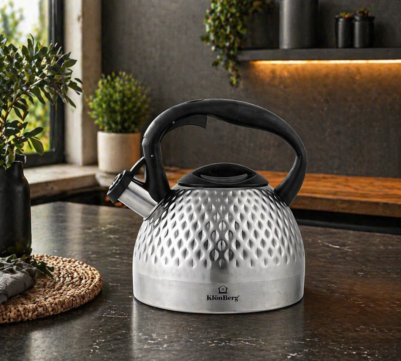products.photoOf Stainless Steel 2.7L Whistling Kettle with Satin Finish KB-6644