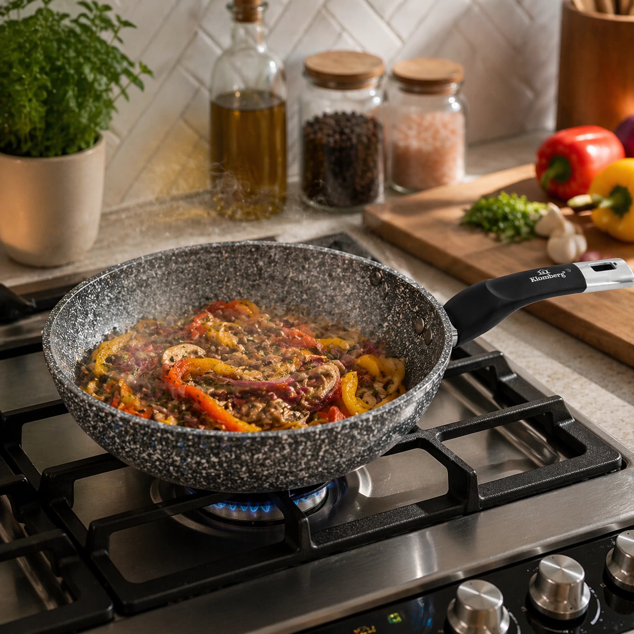 products.photoOf Granite Nonstick Coating Fry Pan 28cm Induction Compatible KB-8636