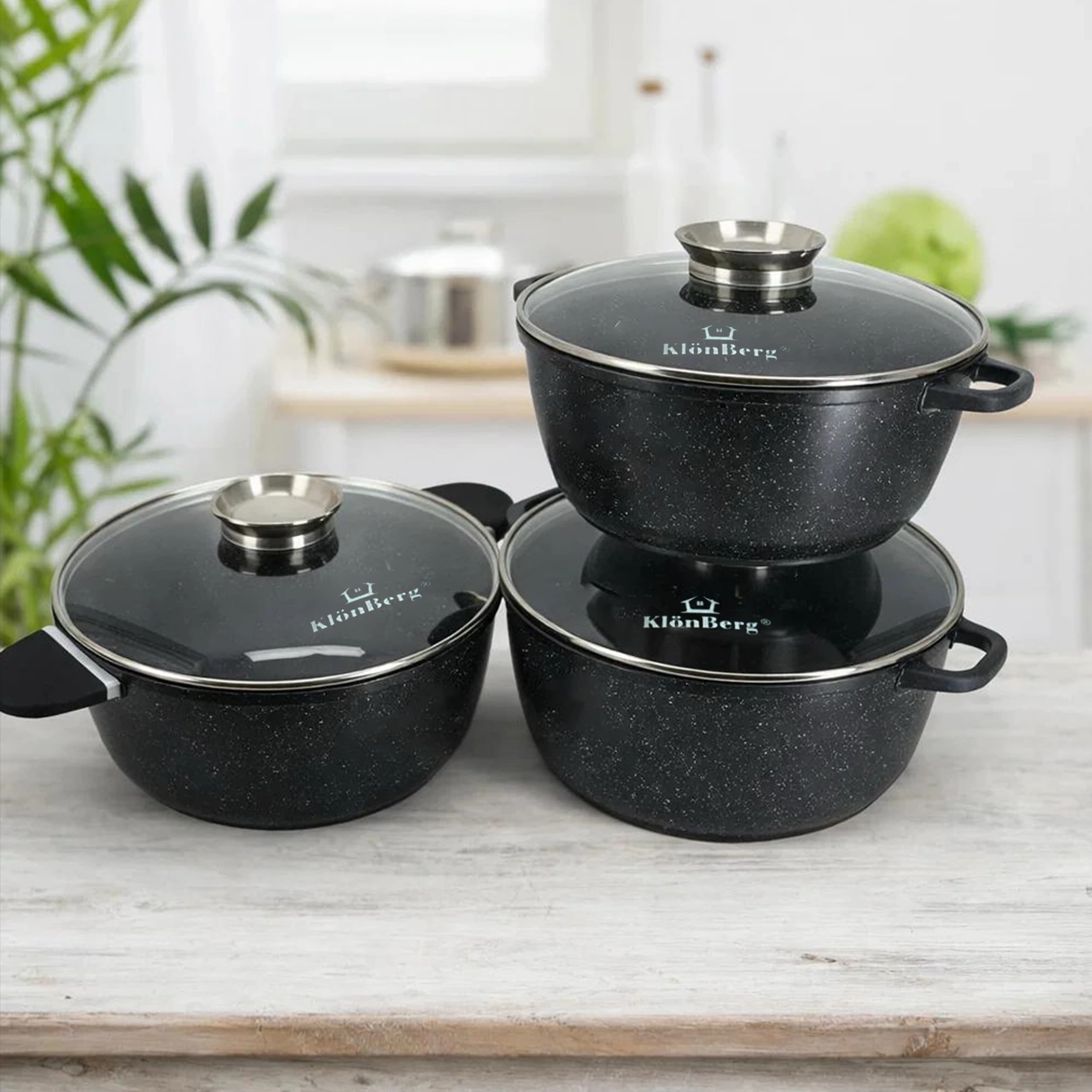 products.photoOf Ceramic Marble Cookware Set 4 Pcs Induction KB-3745