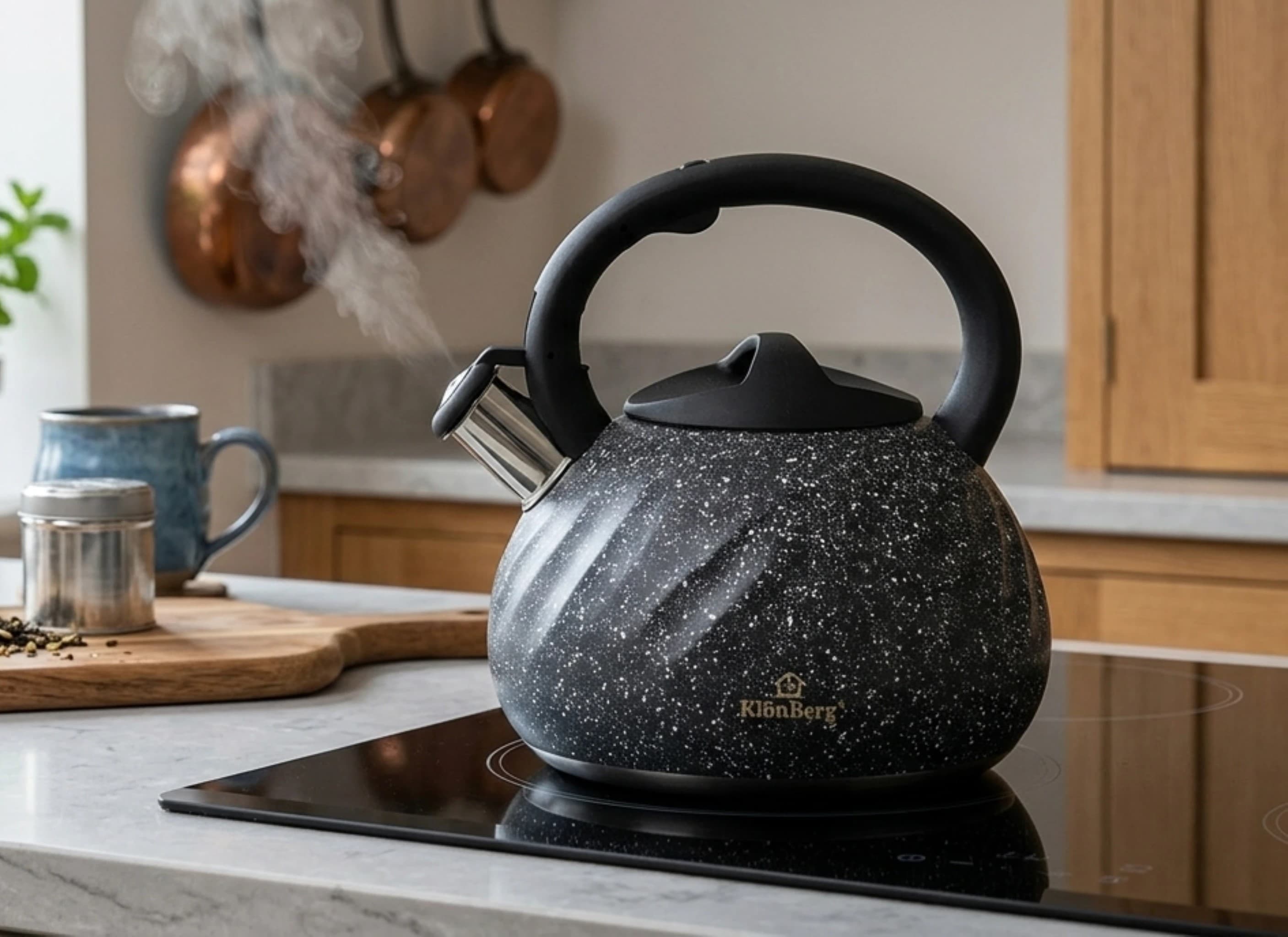products.photoOf Whistling Kettle 3.0L Stainless Steel with Marble Coating KB-6622