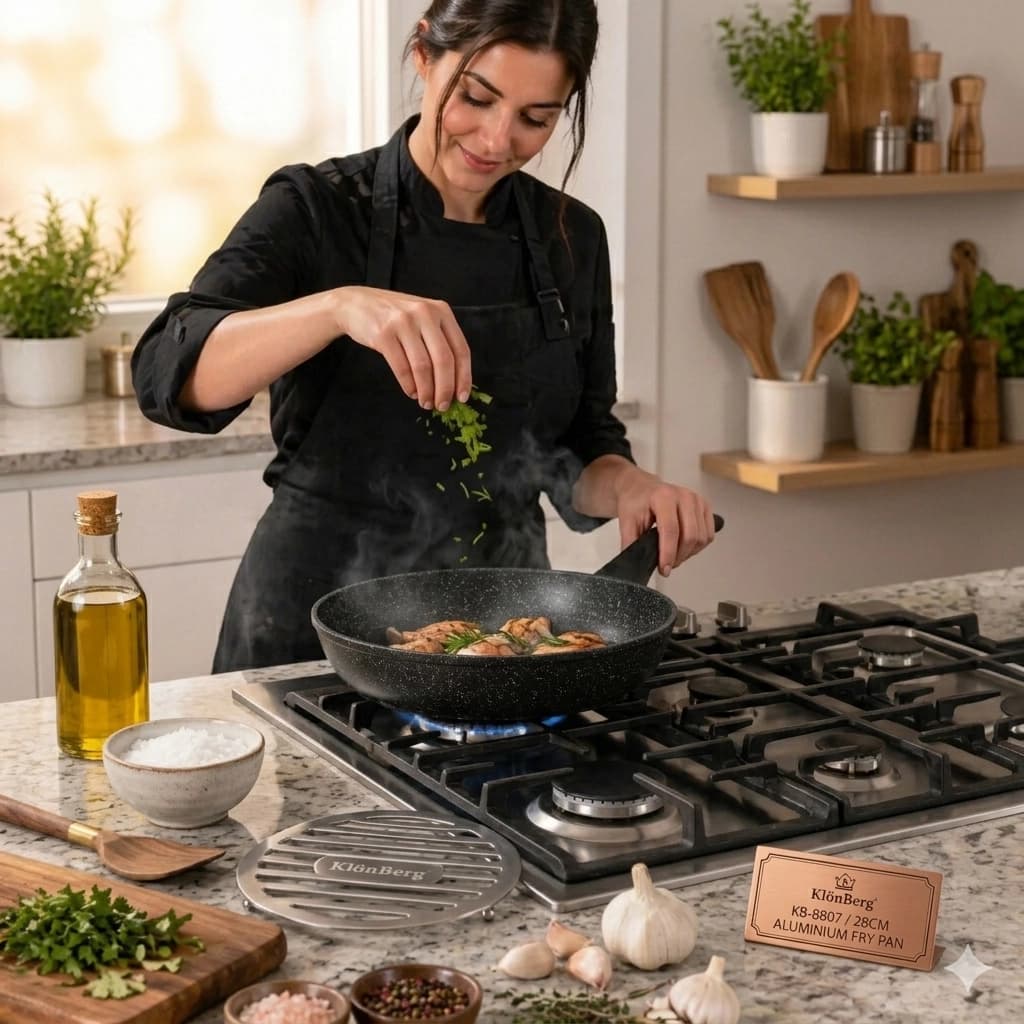 products.photoOf Marble Non-Stick Frying Pan 22cm Induction KB-8804 KlonBerg