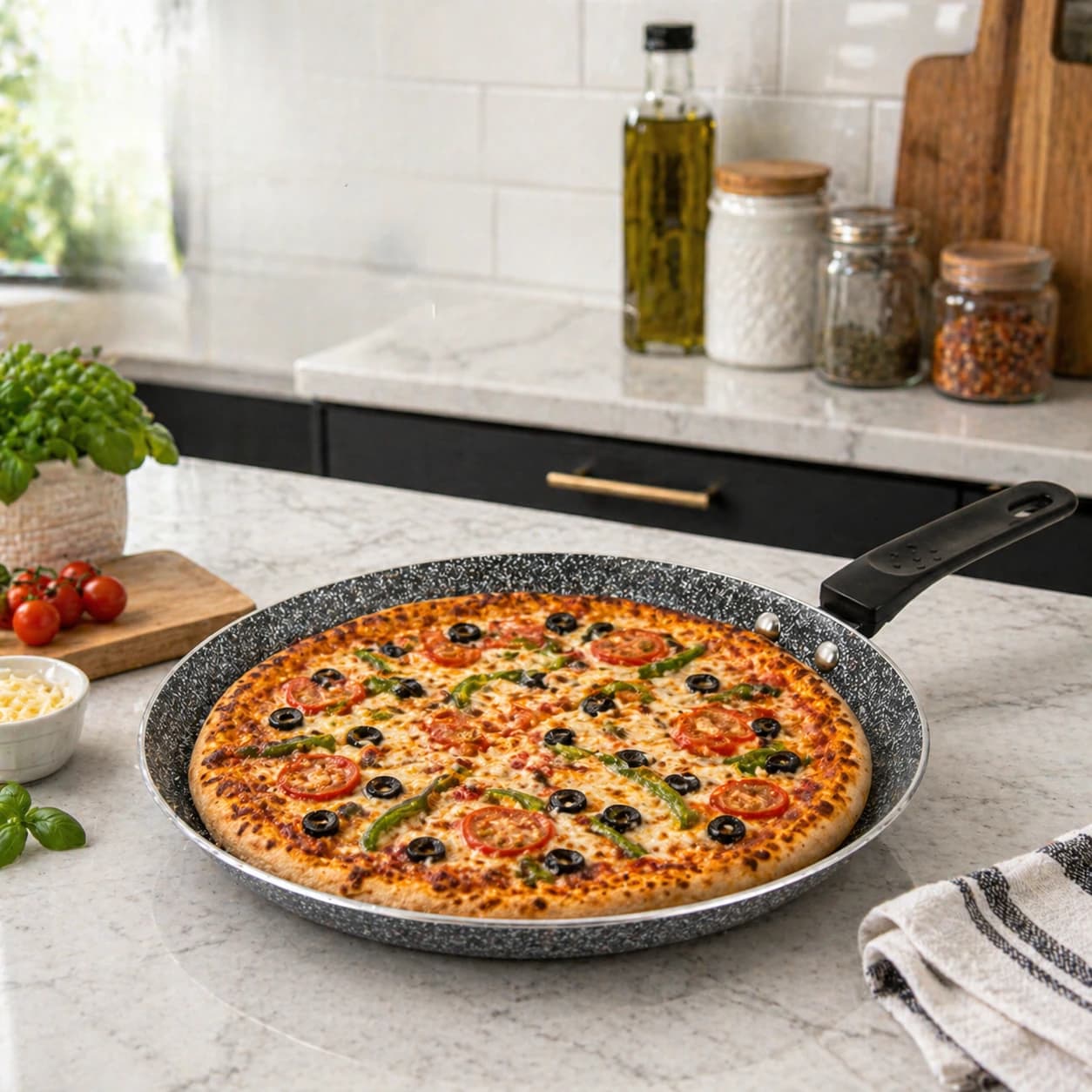 products.photoOf Granite Non Stick-Pizza Pan 22CM with Pressed Aluminum Induction Compatible-KB-8714