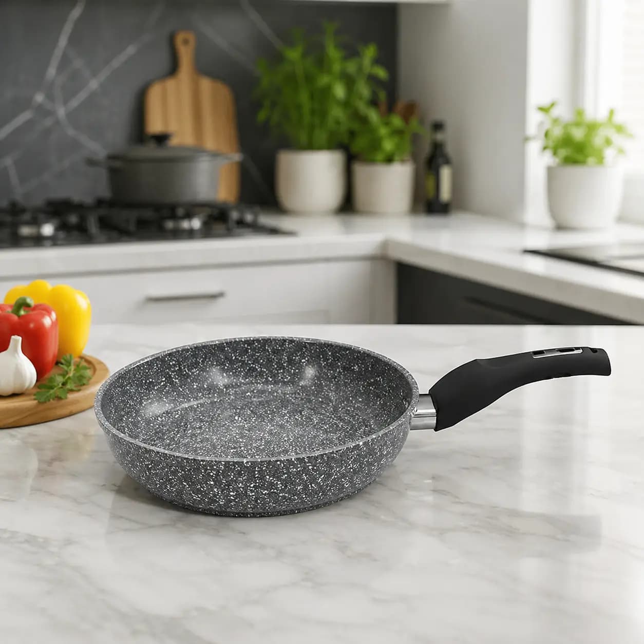 products.photoOf Granite Nonstick Coating Fry Pan 22cm Induction Compatible KB-8633