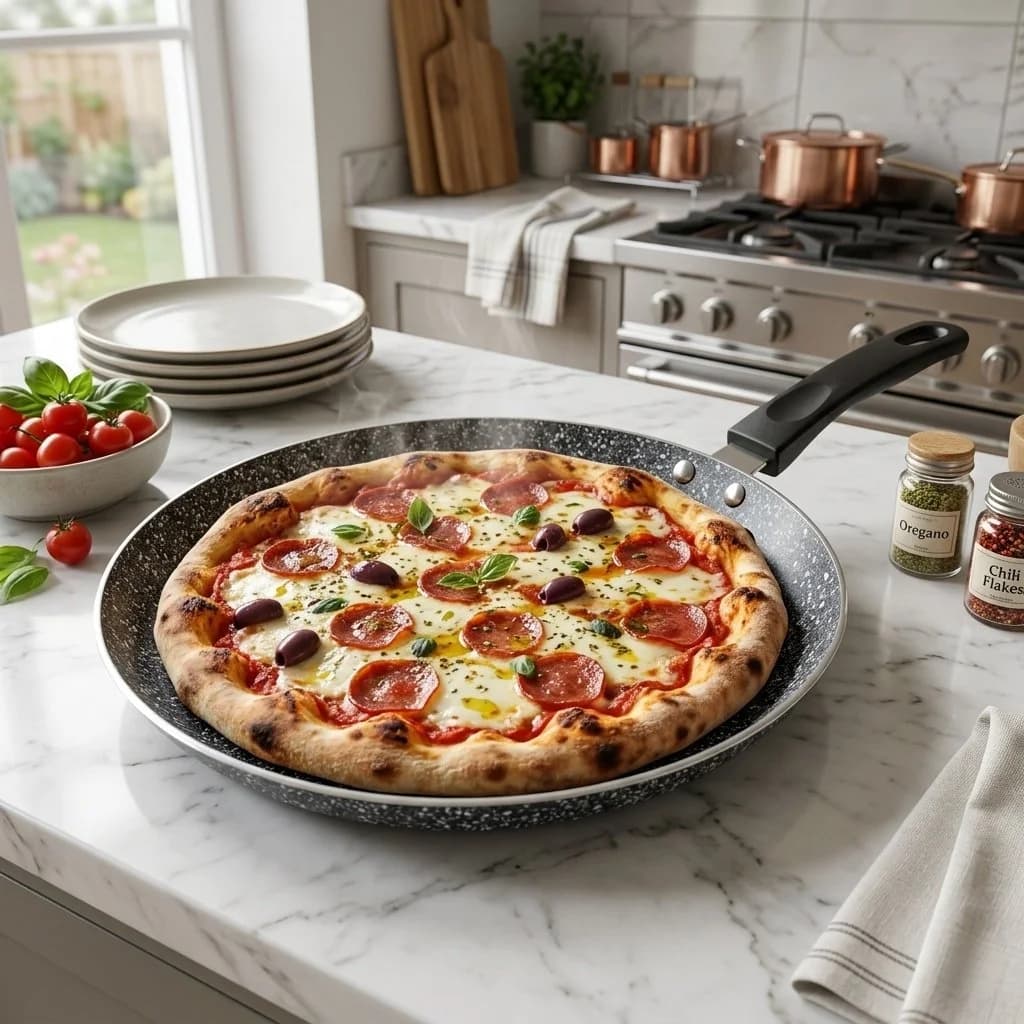 products.photoOf Granite Non Stick Pizza Pan 26CM Induction Pressed Aluminium KB-8716