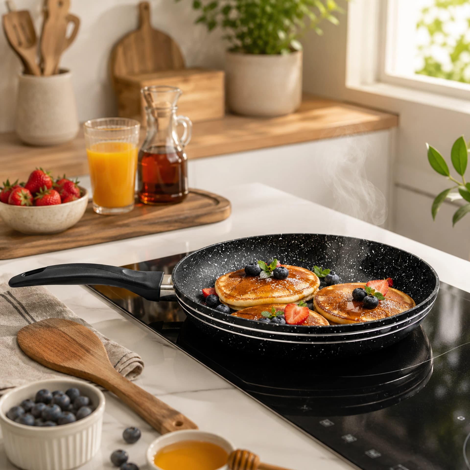 products.photoOf KlonBerg Granite Non-Stick Frying Pan 28cm Marble Induction KB-8807