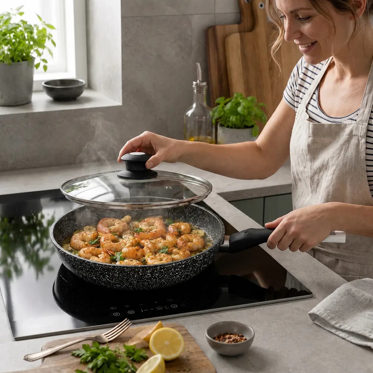 products.photoOf Granite Nonstick Frying Pan 26cm Induction Pressed Aluminium KB-8644