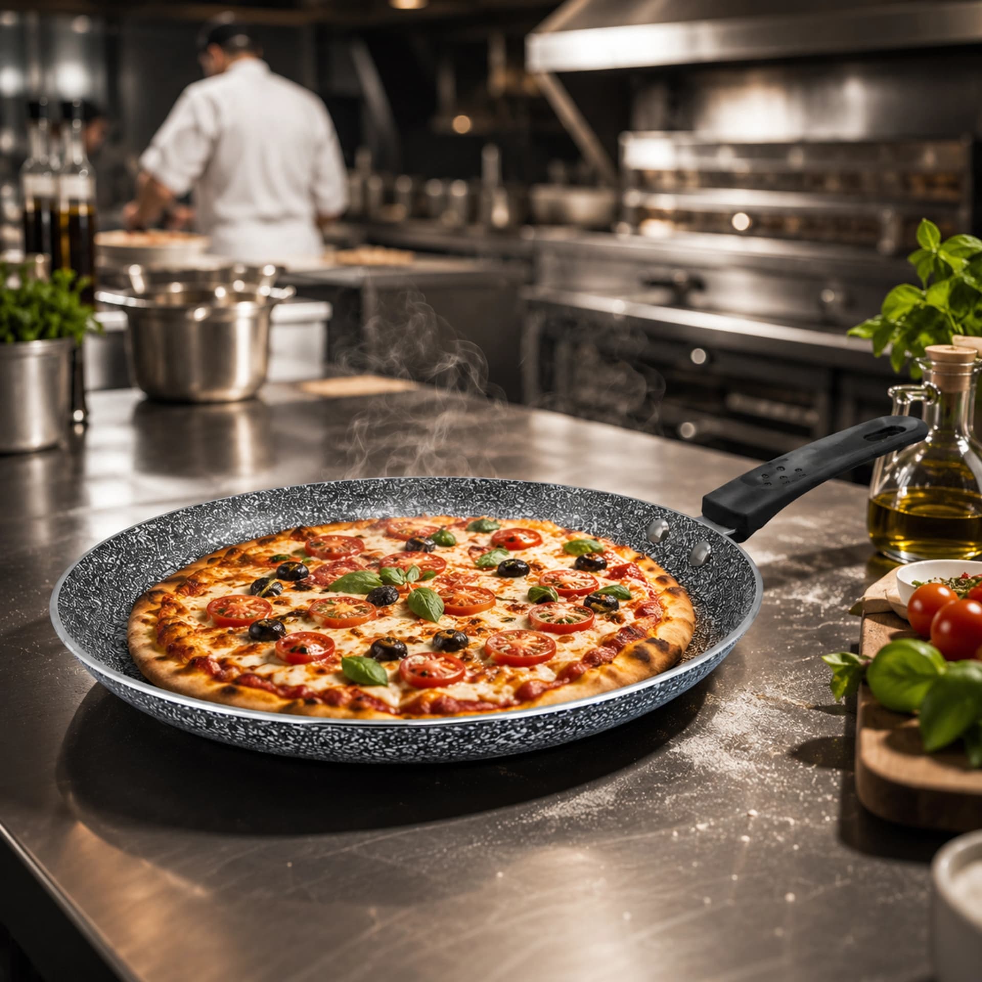 products.photoOf Pizza Pan 28cm Granite Non Stick Pressed Aluminum Induction Compatible KB-8717