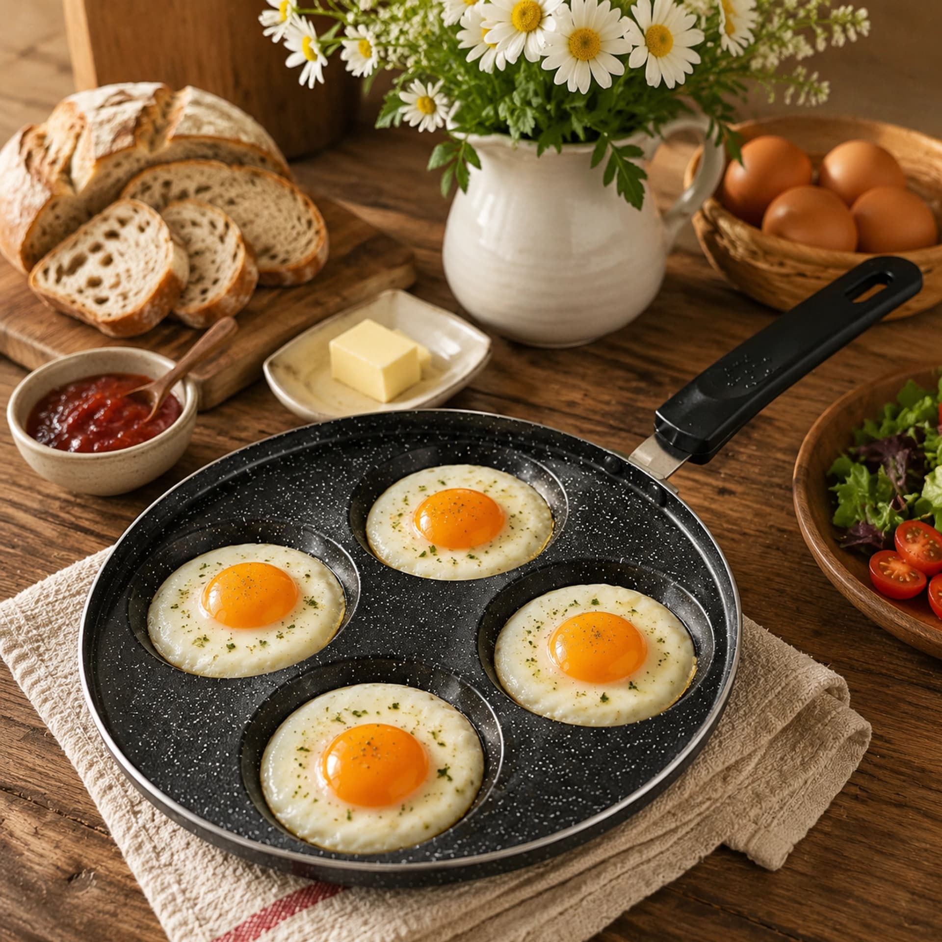 products.photoOf Non Stick Egg Pan 24 cm Black Granite Coating KB-8709