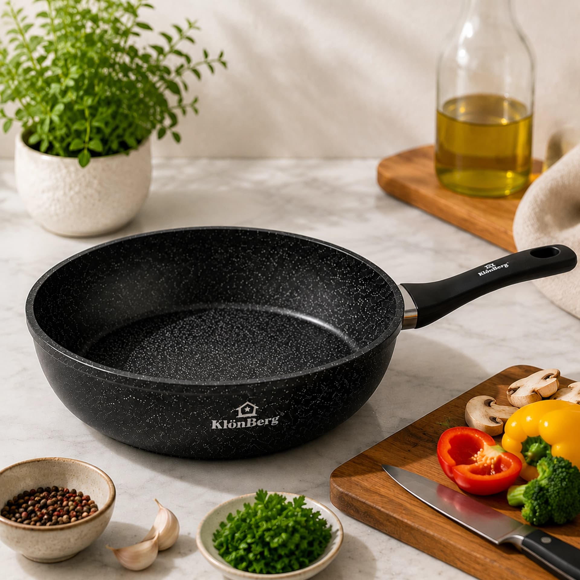 products.photoOf Marble Non Stick Fry Pan 30cm Induction KB-8608
