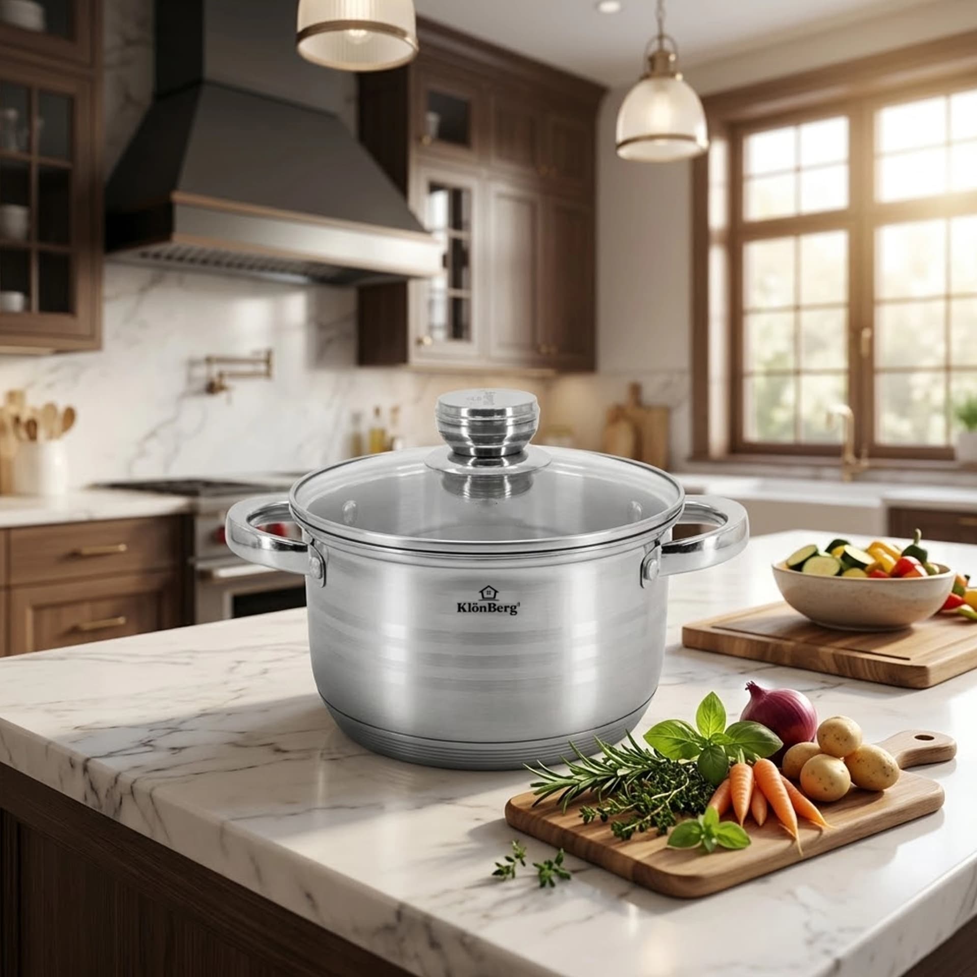 products.photoOf Stainless Steel Stock Pot Set 23.8L and 27.6L KB-2580