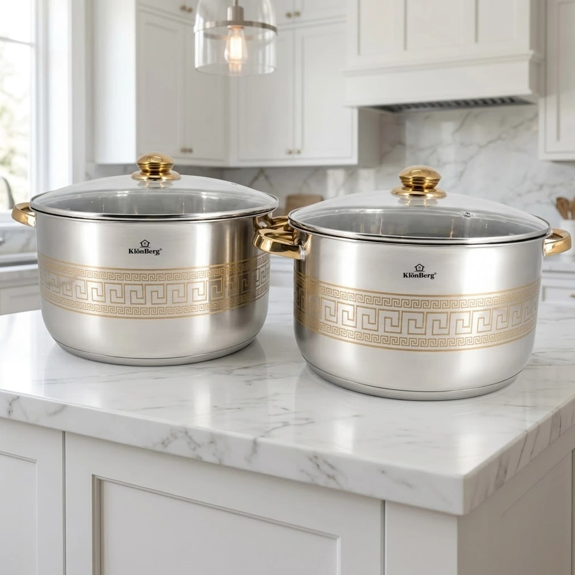 products.photoOf Stainless Steel Stock Pot Set 23.8L and 27.6L KB-2580