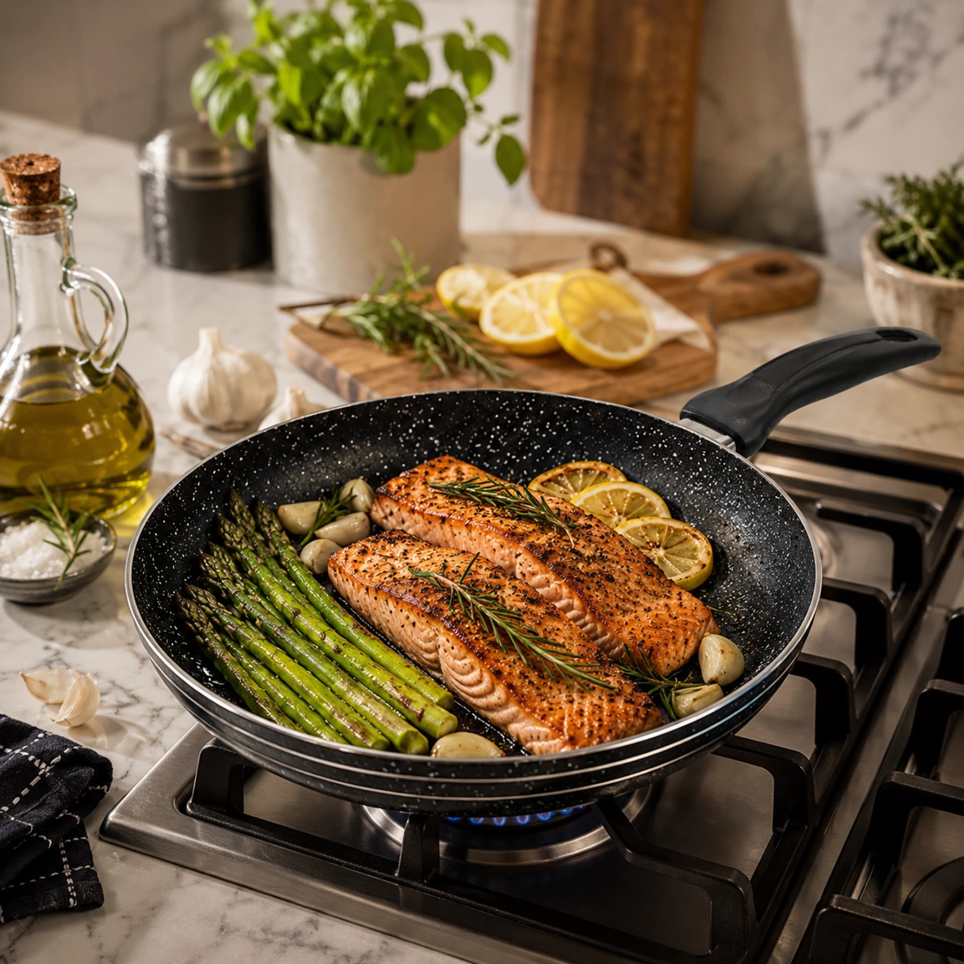 products.photoOf Marble Non-Stick Frying Pan 22cm Induction KB-8804 KlonBerg